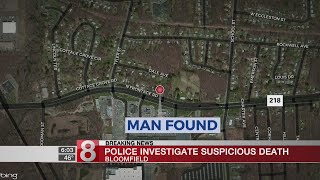Bloomfield Police investigate suspicious death