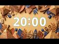 20 Minute Timer — Paper Craft Ancient Egypt + Soft Bell | History, Archaeological Focus, No Music