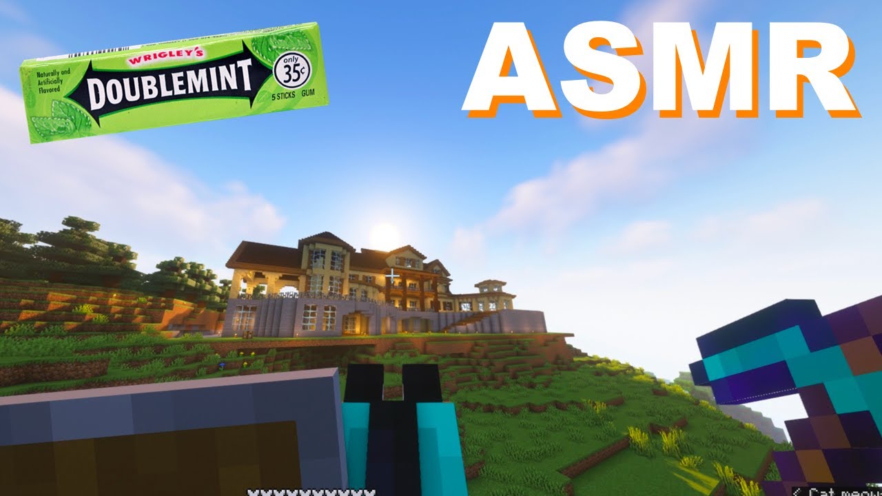 ASMR Gaming MINECRAFT SURVIVAL WHISPERING Gum Chewing & Keyboard Mouse ...