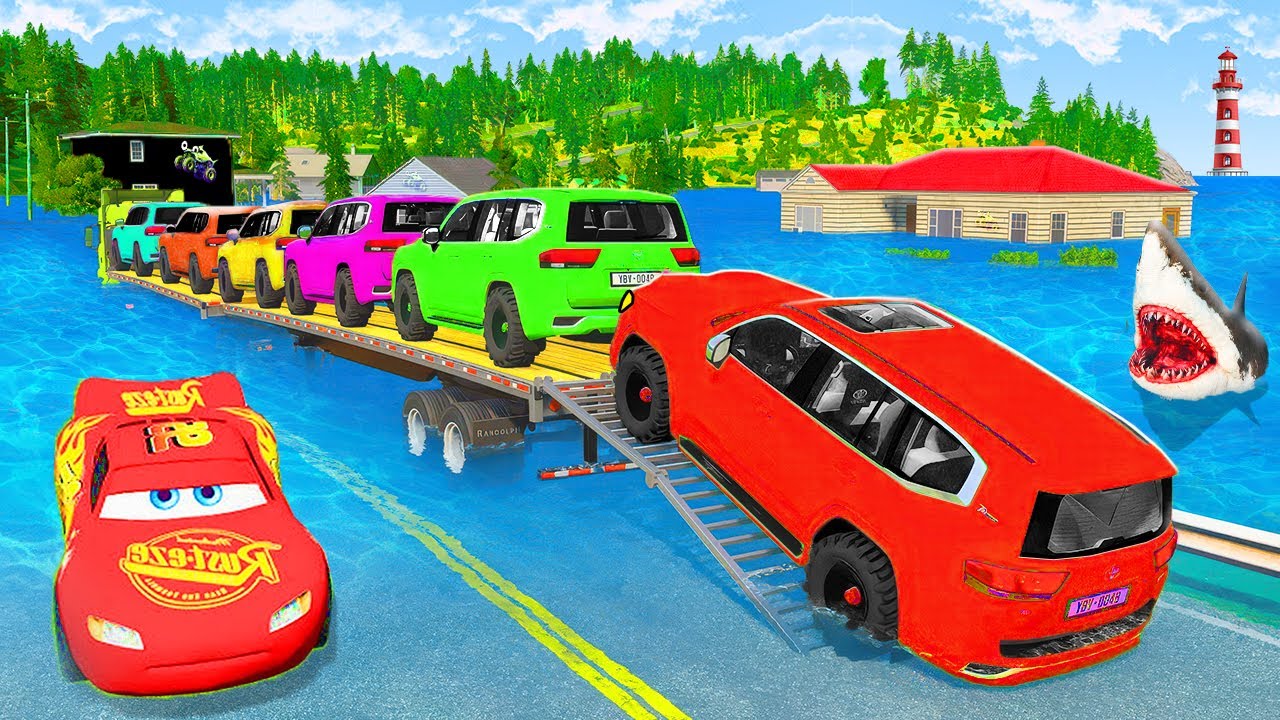 Loaded Truck vs Reversed Speed Bumps – Crazy Destruction – BEAMNG Part 4. 💥