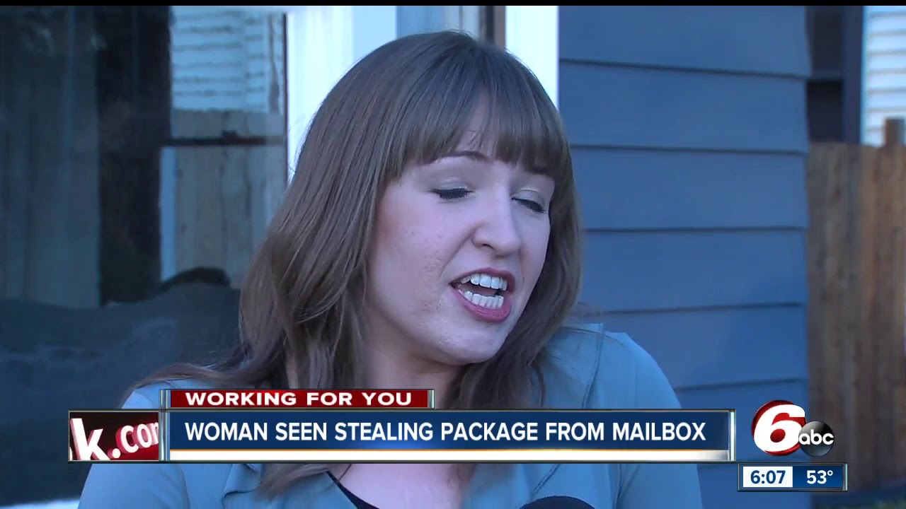 Woman caught on camera stealing package from mailbox in Irvington - YouTube