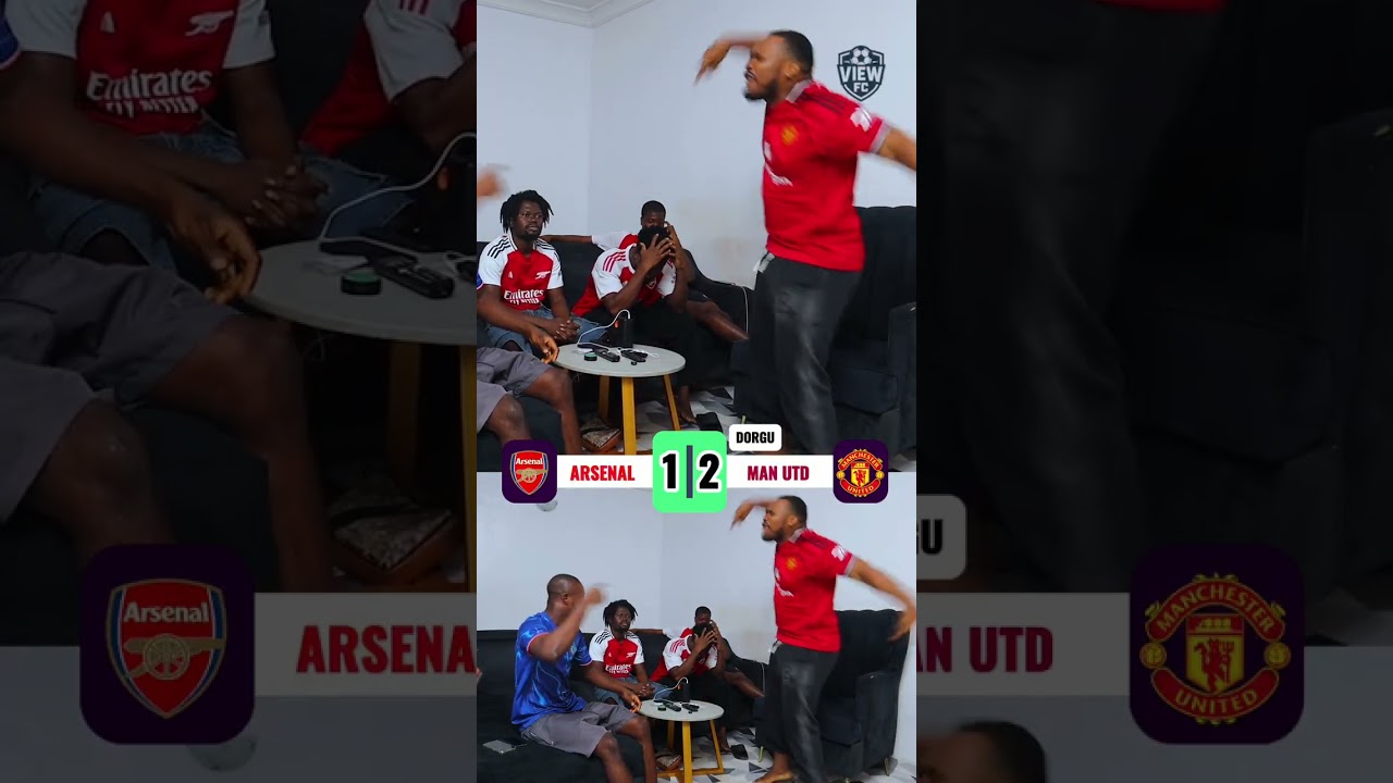 Arsenal 2-3 Man utd FULL TIME fan goal reactions and celebrations 