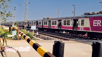 ICF made EMU local train furious moving through out railgate in the morning