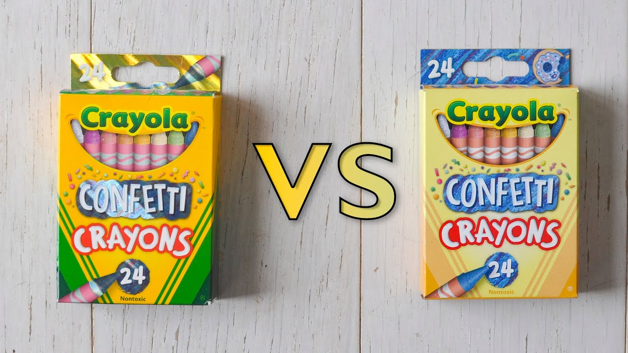 The New Confetti Crayons are Different Than the Older Confetti Crayons