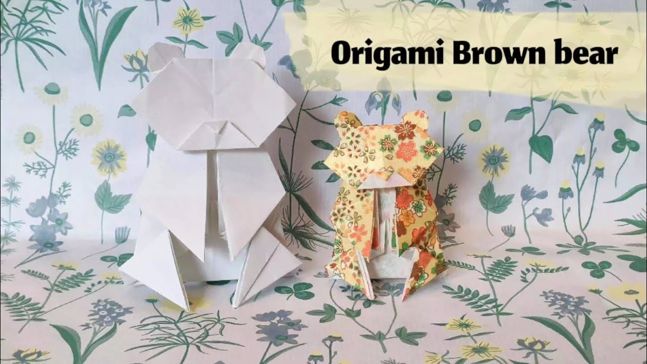 Origami simple Brown bear tutorial 🐻