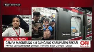 Gempa Magnitudo 4,9 Guncang Kab  Bekasi, Kereta Jurusan Bogor Sempat Terhenti