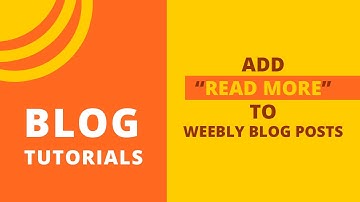 Shorten Weebly Blog Posts With Read More Buttons