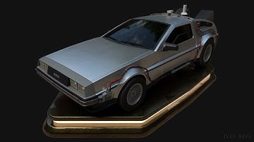 DELOREAN - BACK TO THE FUTURE VERSION  ( LOW POLY )