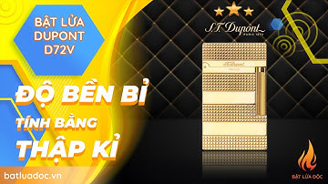 Hộp Quẹt Bật Lửa Dupont D72V Sơi Mài Ánh Vàng Bóng Họa Tiết Ô Vuông Kẻ Ngang Cao Cấp