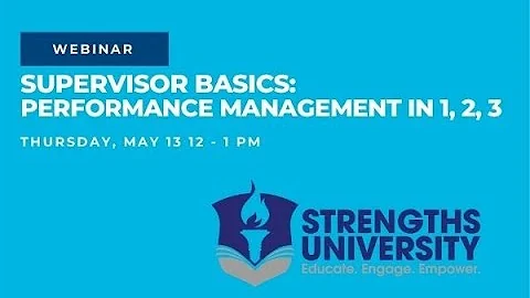 Supervisor Basics: Performance Management in 1, 2, 3