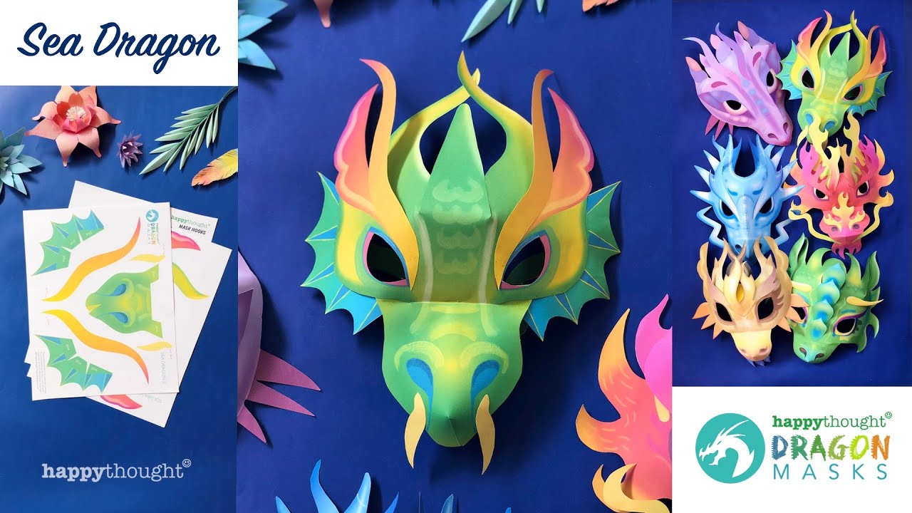 Printable 3d Dragon Mask Template Free Pdf