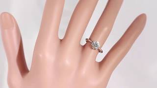 アイプリモ フラワーモチーフ ダイヤモンドリング 0.3ct/7号/プロングセッティング/Pt900/3.7g/FD:0.07ct/(#47)I-PRIMO■203246