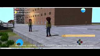 AGK 3D city tech test - 50 NPCs navigating roads