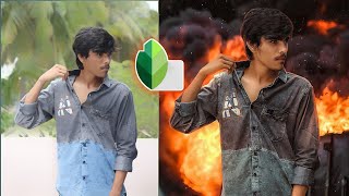 Fire Photo Editing| Background change Kaise kare |🔥Fire Photo Editing Kaise kare | Snapseed Editing| screenshot 4