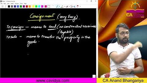 Consignment (Part- 1) | CA ANAND BHANGARIYA
