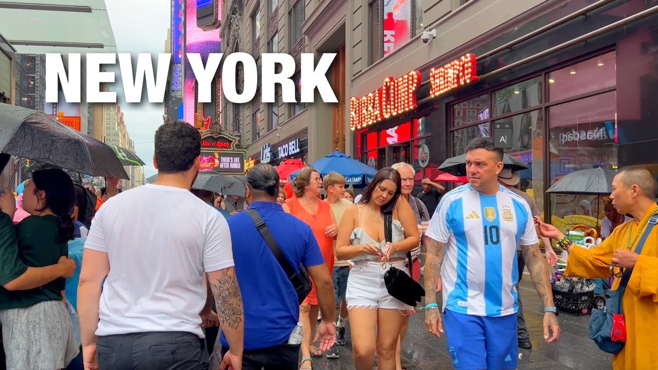 New York City LIVE Rainy Manhattan on Sunday (August 4, 2024) - YouTube
