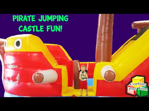 Pirate Ship Inflatable Jumping Castle Bounce House Slide Corbins Playtime