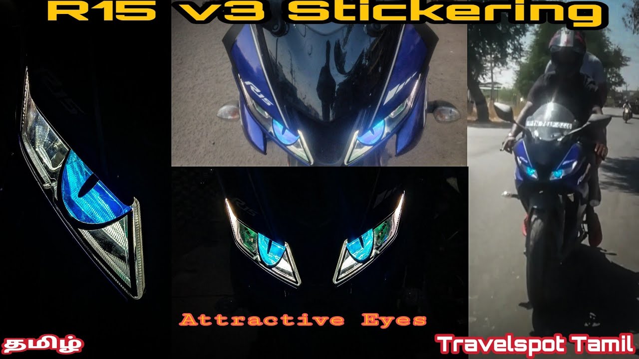 r15 v3 headlight sticker