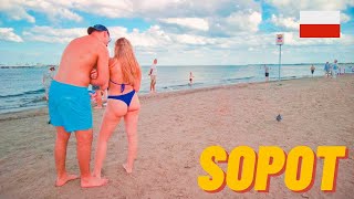 SOPOT BEACH WALK, SOPOT PLAŻA, SUMMER 2023 [4K]