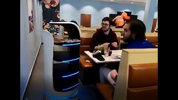 Bella-Pudu Robot Waiter in Canada Sushi Island