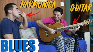 Acoustic Instrumental BLUES | Harmonica + Fingerstyle Guitar chords