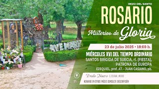 SANTO ROSARIO de hoy Miércoles (Misterios Gloriosos) en DIRECTO desde PRADO NUEVO a las 18:00 h.