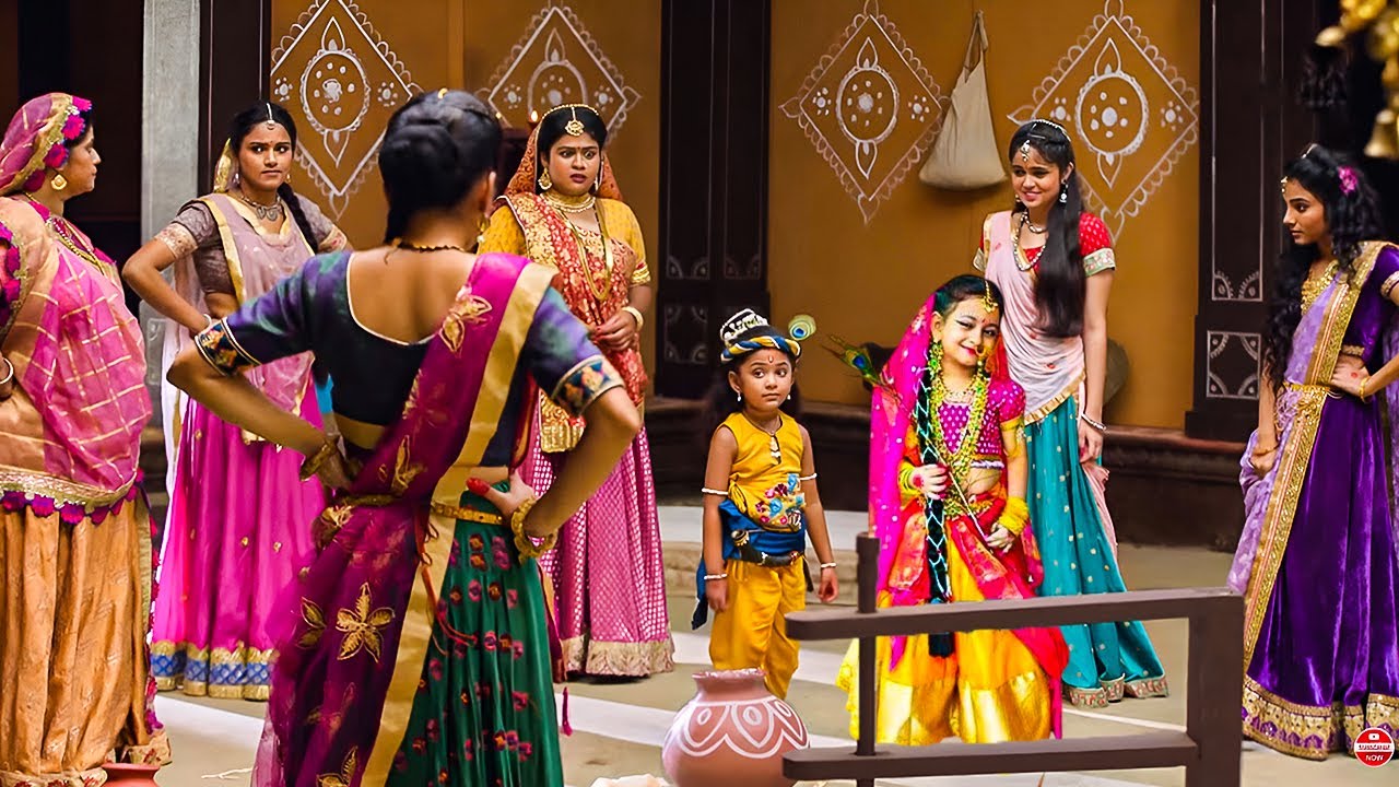 गोपियों के बीच फंसे नन्हे कान्हा को बचाने आईं राधारानी | Yashomati Maiya Ke Nandlala | Krishan