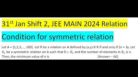 Let A = {1,2,3,…, 100}. Let R be a relation on A defined by (x,y) ∈ R if and only if 2x = 3y. Let R