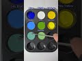 Create 9 Colors from 3 Colors Blue + White + Yellow #mixing #satisfying