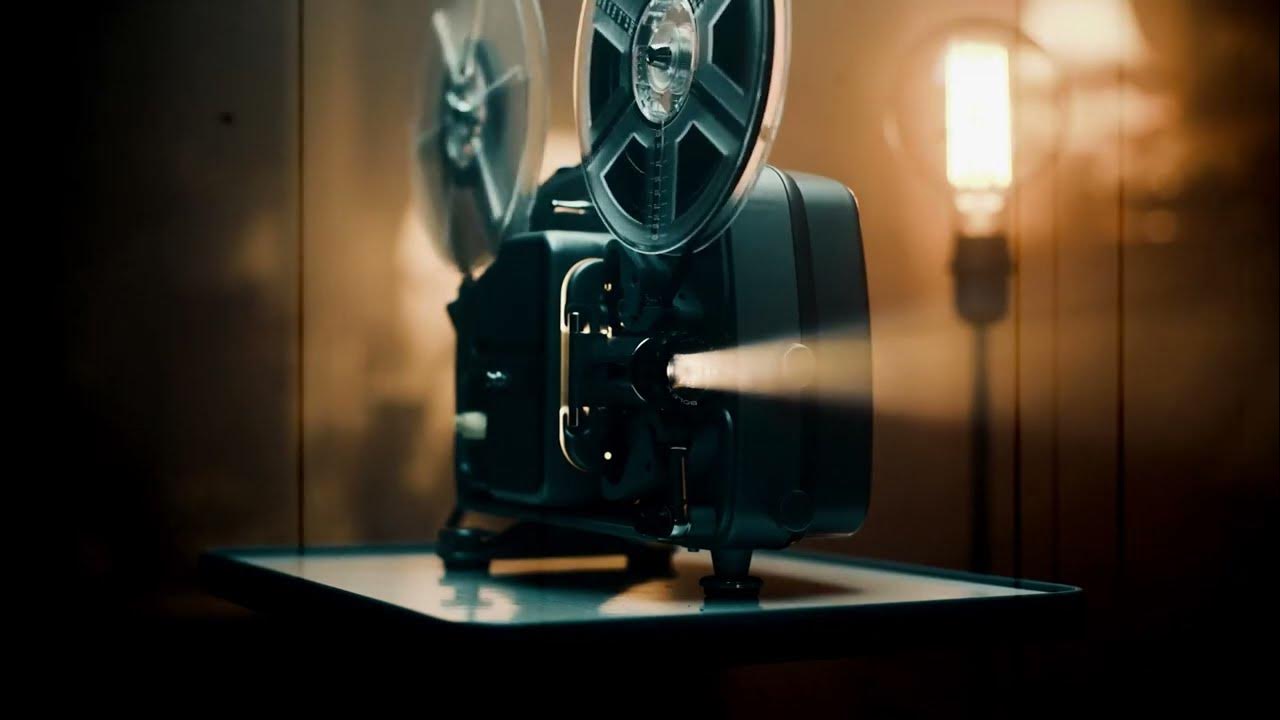 Old film projector running YouTube
