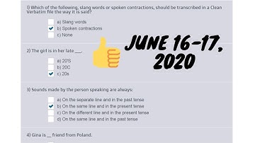 Gotranscript test Answer for June 16 -17 2020