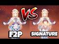 Nicole F2P VS Signature Damage Comparison