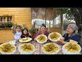 Une journe ordinaire au village  recette de khinkali azerbadjanais