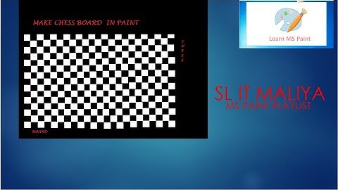 How To Make A Chess Board With MS Paint