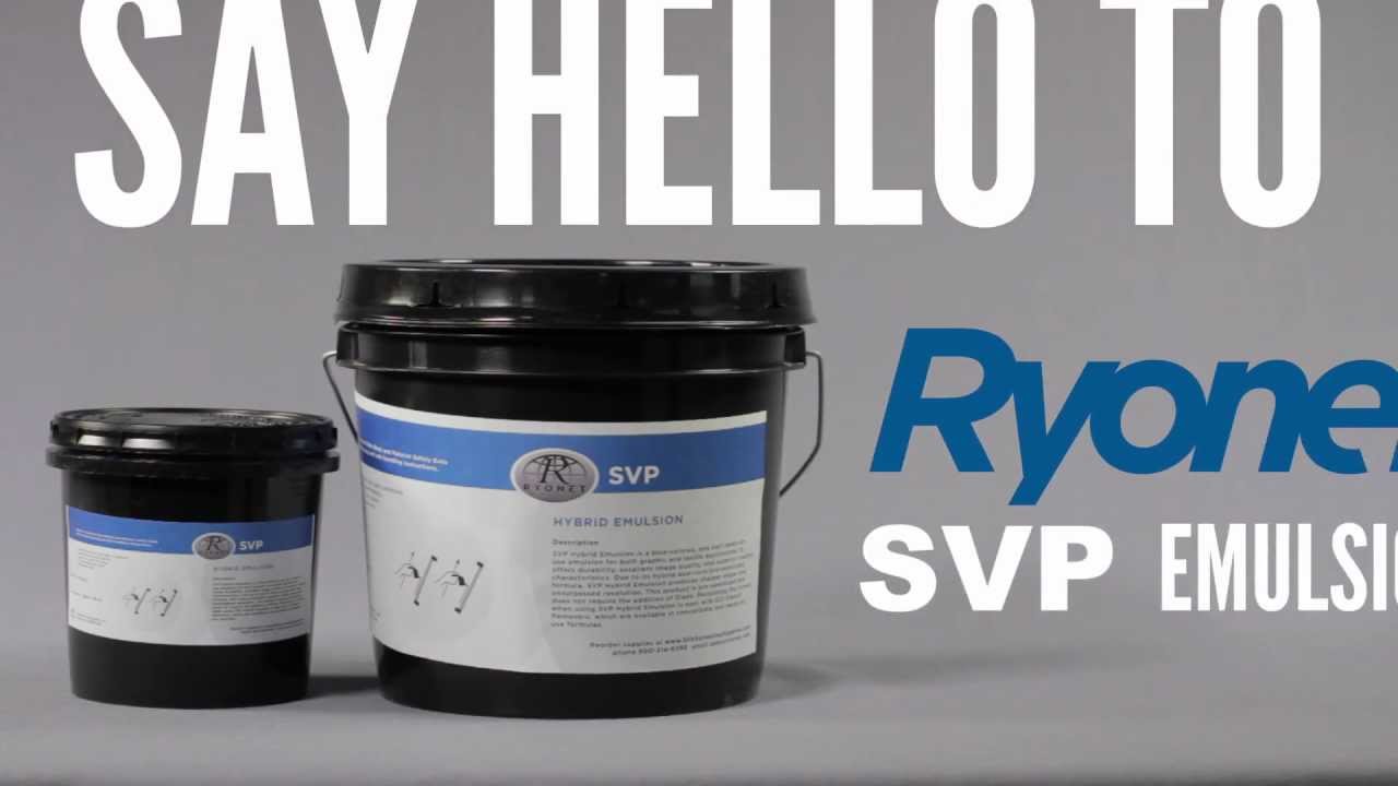 SVP Hybrid Emulsion For Screen Printing Solvent and Plastisol Ink YouTube