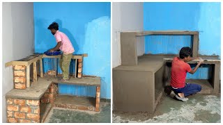 Amazing DIY Kitchen Counter Design | Brick &amp; Concrete Construction 