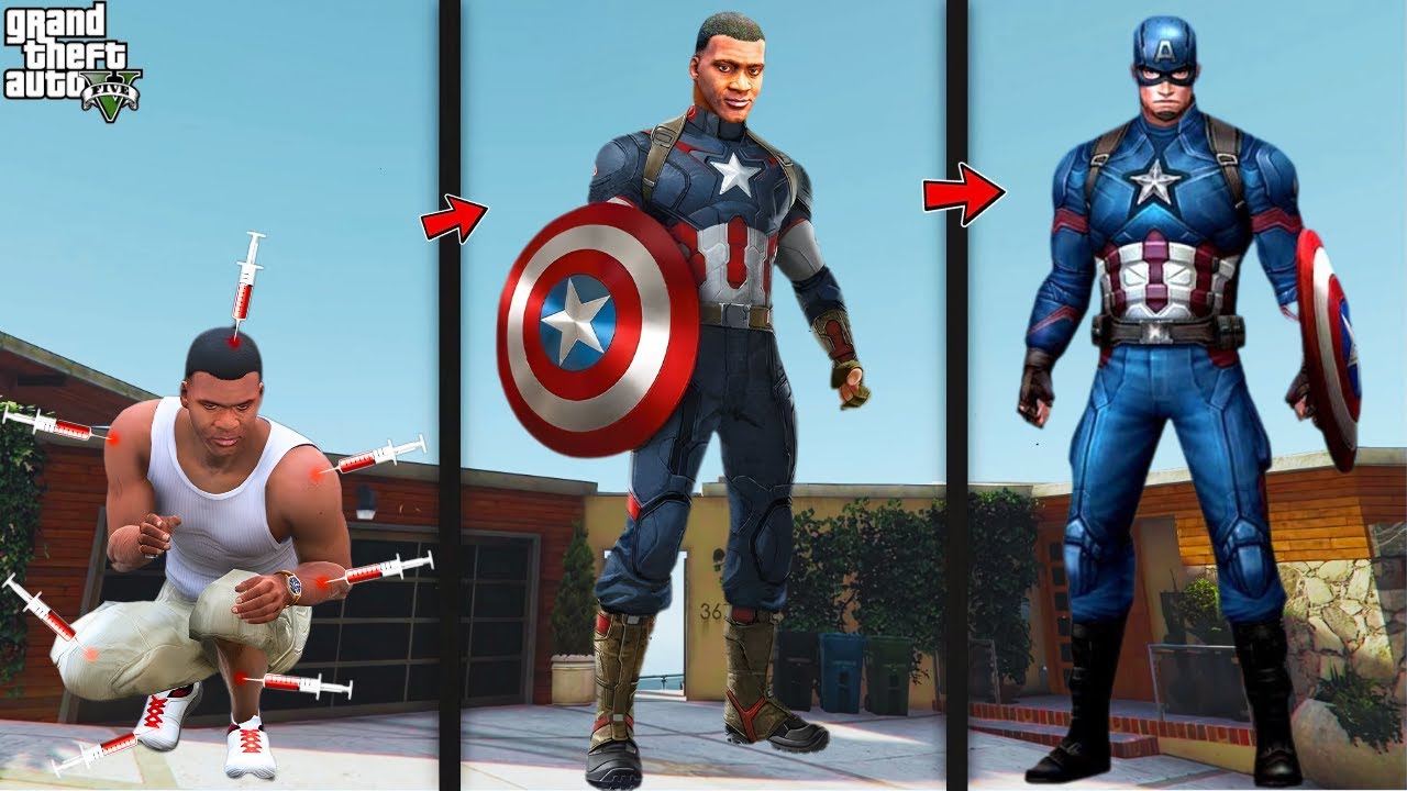 Franklin Become Captain America in GTA 5