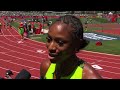 Duel! Sha'Carri Richardson & Melissa Jefferson-Wooden go to the wire in 100m at Prefontaine Classic