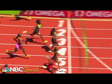 Duel! Sha'Carri Richardson & Melissa Jefferson-Wooden go to the wire in 100m at Prefontaine Classic