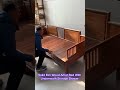 Solid Elm Wood Arhat Bed with Underneath Storage Drawer