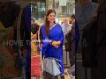 బ్లూ శారీ లో మెరిసిపోతున్న శ్రీముఖి sreemukhi return from tirumala