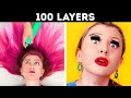 ULTIMATE 100 LAYERS CHALLENGE || 100+ Coats of Things by 123 GO! Live