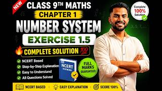 9th Math Exercise - 1.5 Complete 💯 Solution || Chapter - 1 (Number System) || #anoption04 #education