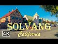 Solvang - Danish Town - California - walking tour [4K]