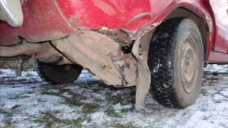 LADA 1200 in winter burnout, télen kaparás