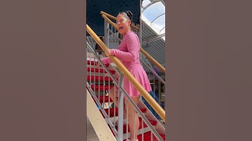 Christen Tried The GIANT DROP SLIDE! #shorts