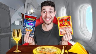 Opening Pokémon Cards in First Class!