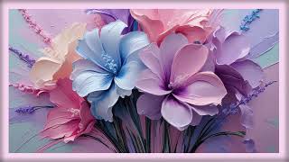 Pastel Coloured Flowers - TV Art - 4K - Screensaver- Wallpaper - Frame Art - Flower