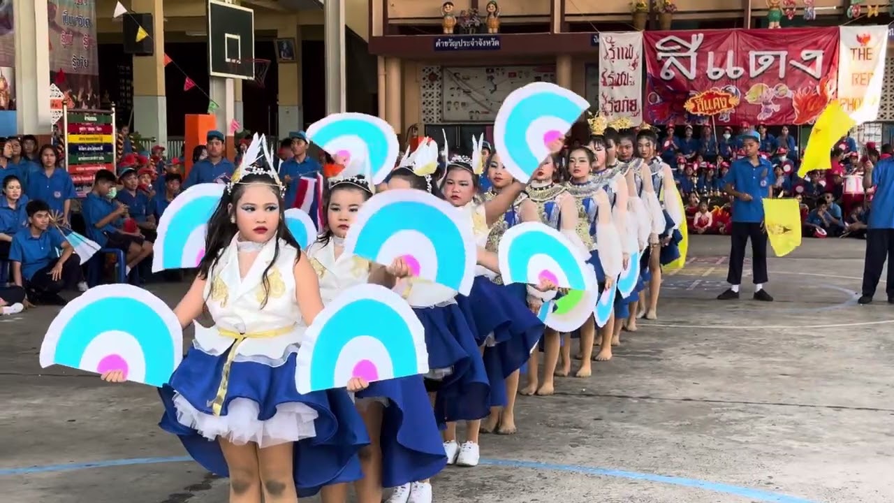 กีฬาสีโรงเรียนนพคุณวิทยา ปีการศึกษา2566 เชียร์ลีดเดอร์สีฟ้า