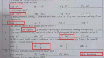 Solved mcqs 1st year physics lahore board (group 1) paper 2023